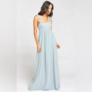 NWT |  Show Me Your Mumu June Maxi Dress Silver Sage Crisp XXS